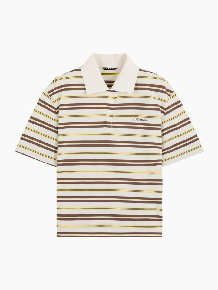 White striped polo - null - Yellow | Sisley K image number 1